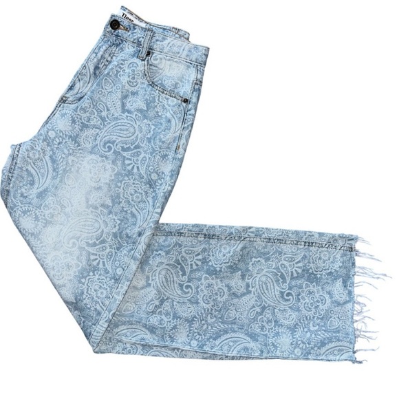 Tiger Mist Stassie Jeans in Paisley Print Wide Leg Medium - Picture 5 of 8